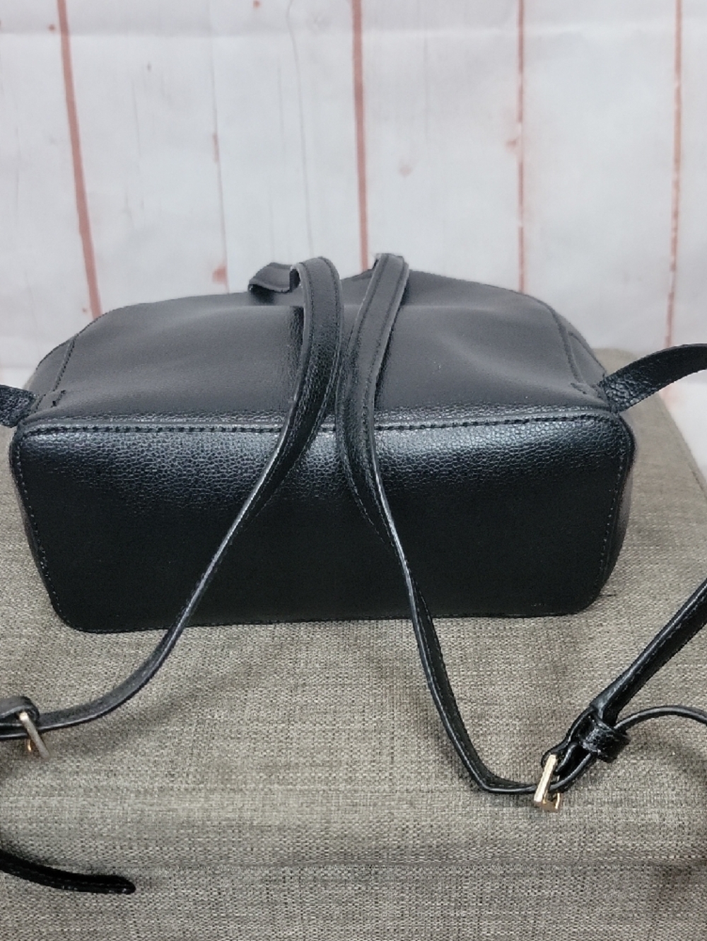 kate spade Black Leather Small Arch Backpack with Gold Hardware - Picture 6 of 6